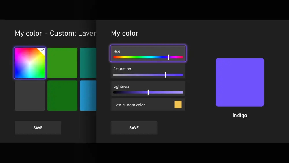 Colori personalizzati Xbox
