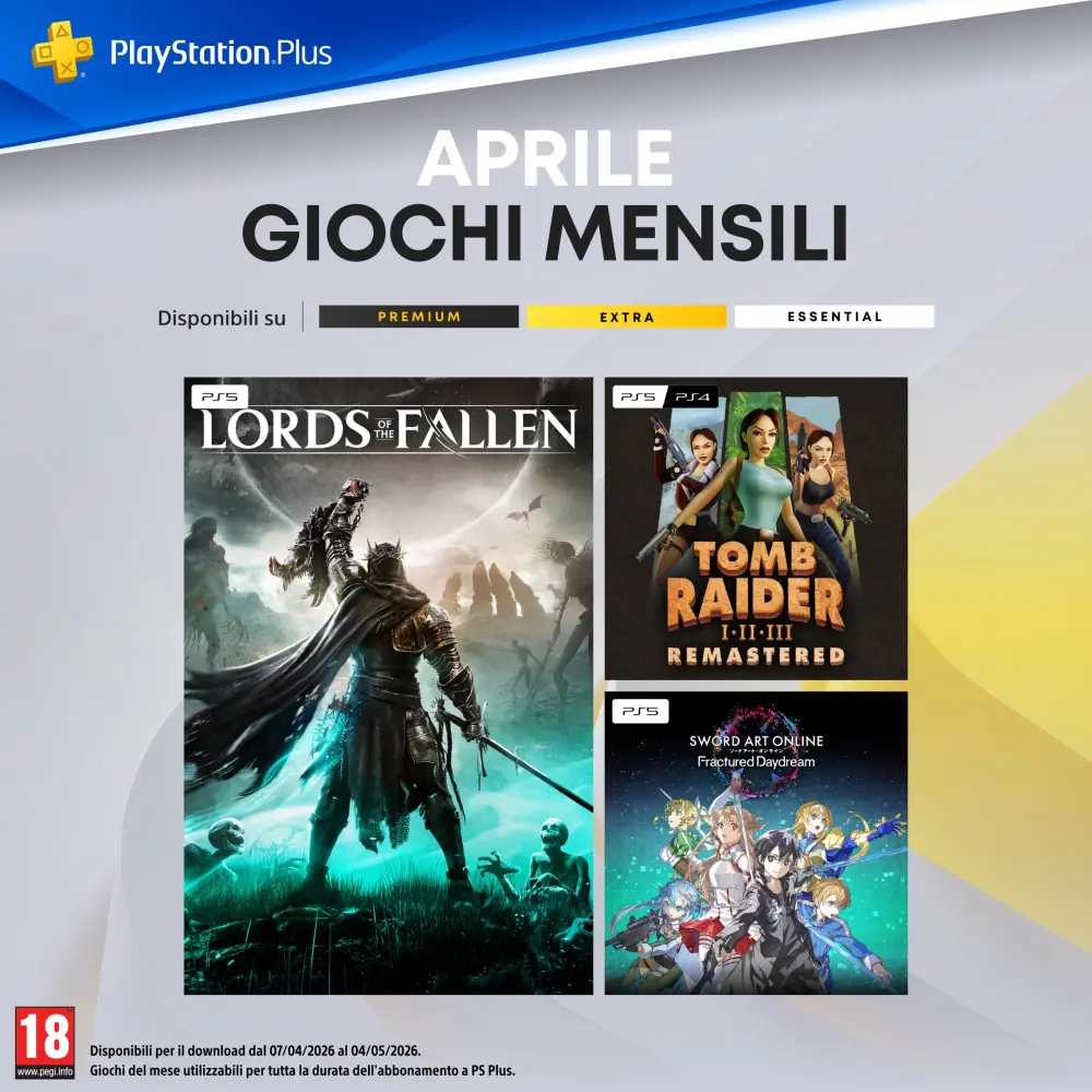 Giochi PlayStation Plus Essential di aprile 2026