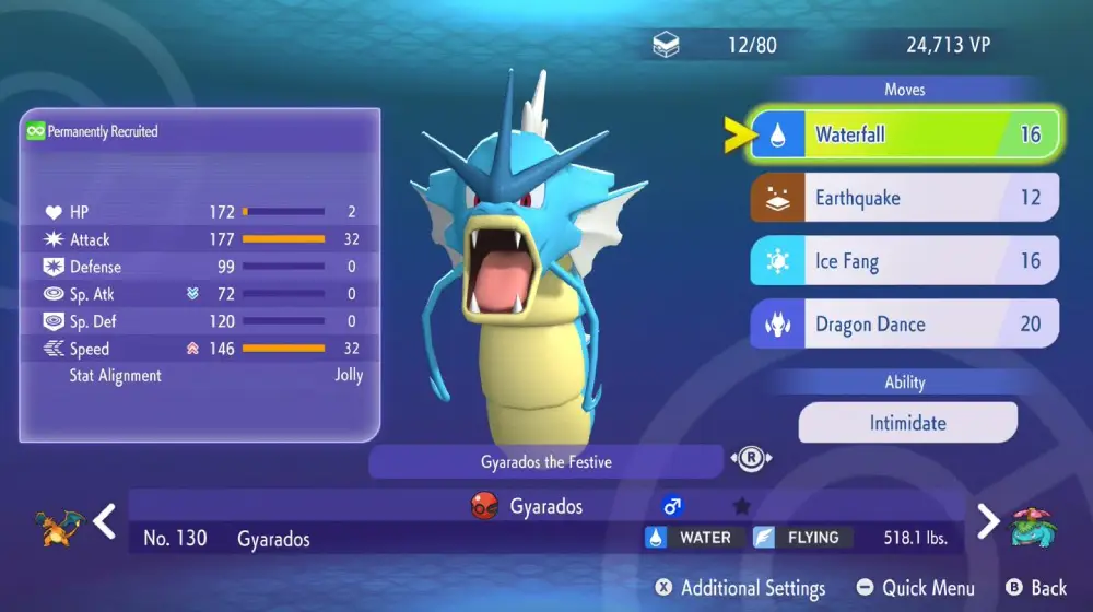 Codice Gyarados in Pokémon Champions