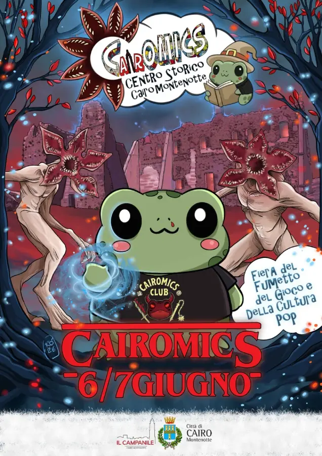 Cairomics 2026 cairo montenotte savona comics fiera del fumetto stranger things