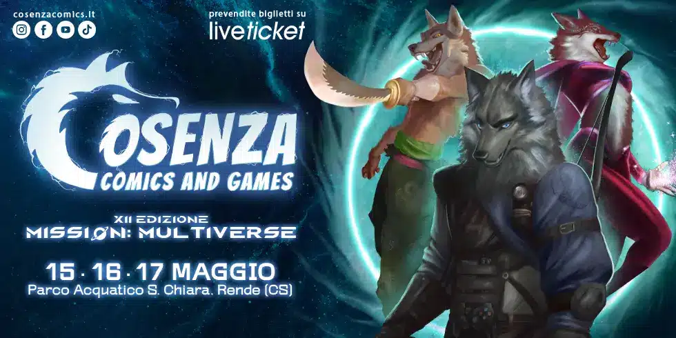 Cosenza Comics and Games 2026 ospiti e programma mostre museo del presente