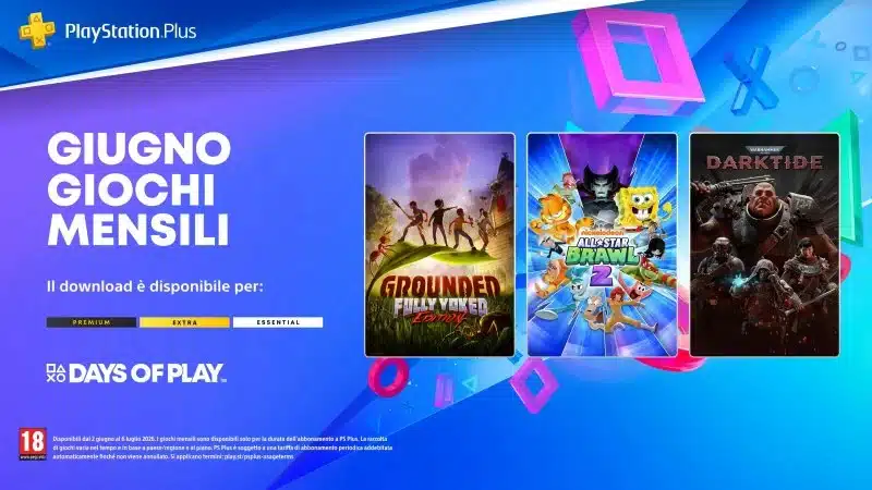 Catalogo giochi gratis PlayStation Plus di giugno 2026