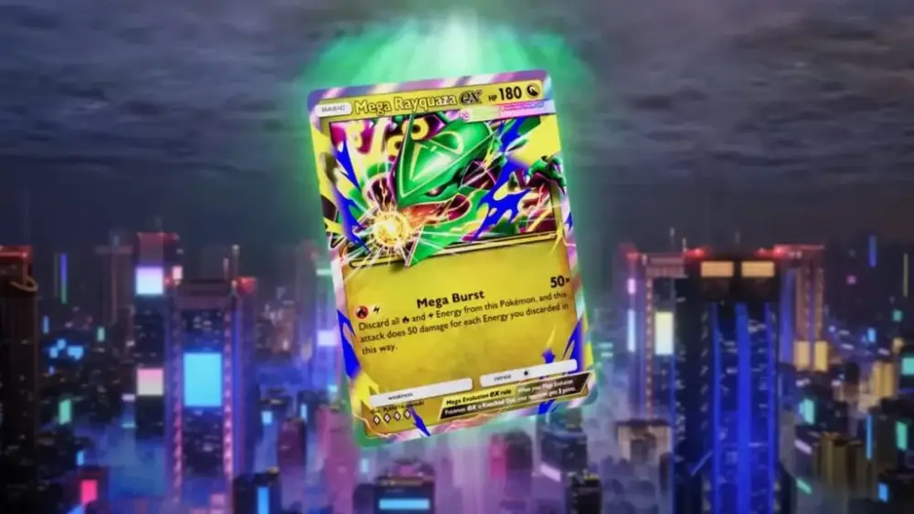 missioni segrete di Sovrano dei Cieli, Pokémon TCG Pocket, GCC Pokémon Pocket, Sovrano dei Cieli, Ruler of the Skies, Ruler of the Skies Secret Missions, Mega Rayquaza, Pokémon, The Pokémon Company, Nintendo, Game Freak