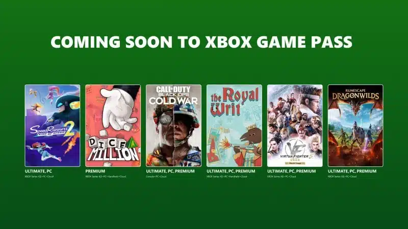 Giochi Game Pass settembre