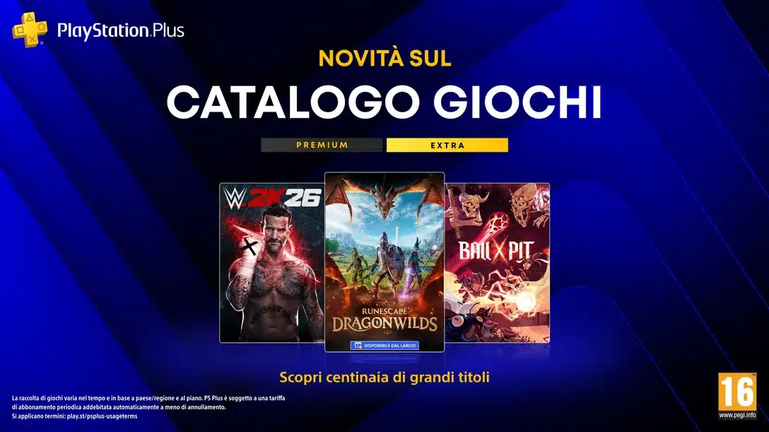 Giochi PlayStation Plus Extra e Premium di settembre 2026