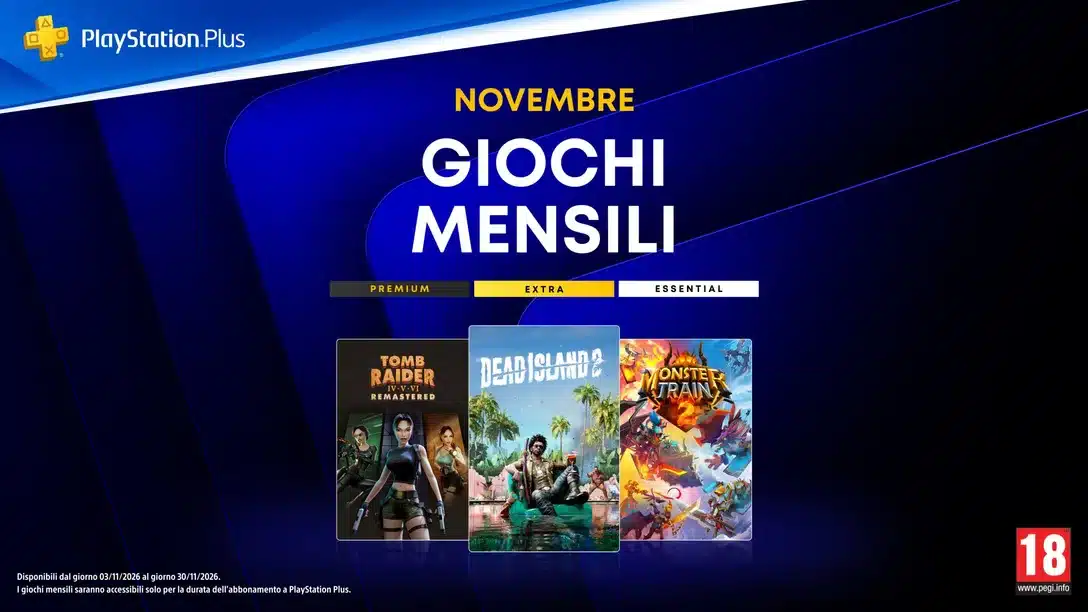 Giochi PlayStation Plus Essential novembre 2026